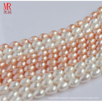 9-10mm Original Rice Shape Pearl Strands